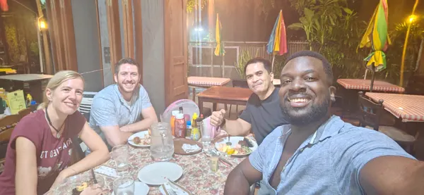 Travellers sharing dinner during a return visit to Chiang Mai