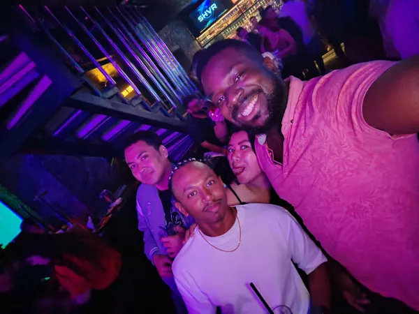 Travellers enjoying a night out in Bali