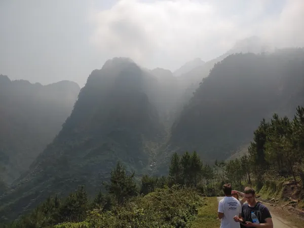 Layered mountain scenery in northern Vietnam