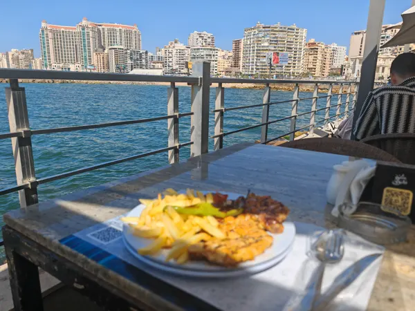 Lunch overlooking Alexandria’s seafront