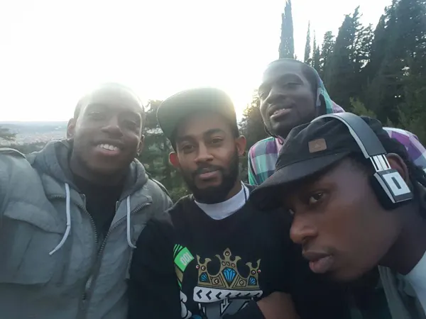 Travellers together during their Florence visit