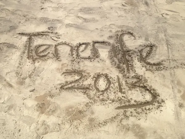 Tenerife 2013 written in the sand